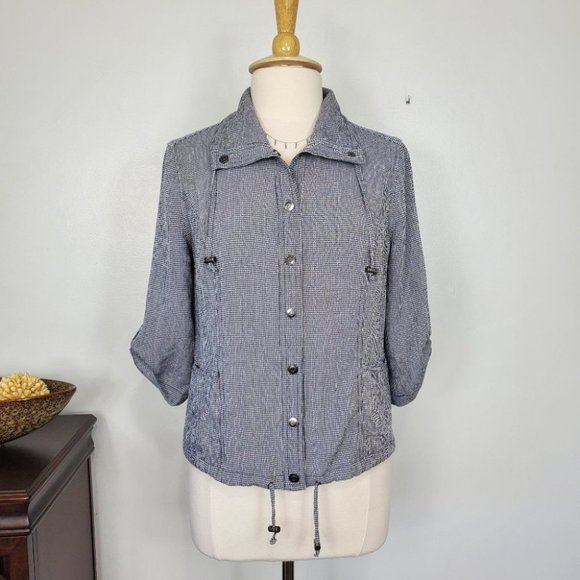 Christopher & Banks  3/4 Sleeve Snap Up Jacket Size MP - Picture 1 of 15